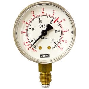 Manometru joasă presiune CO2/Ar G1/4'' Ø63 Scală:0-32l/min